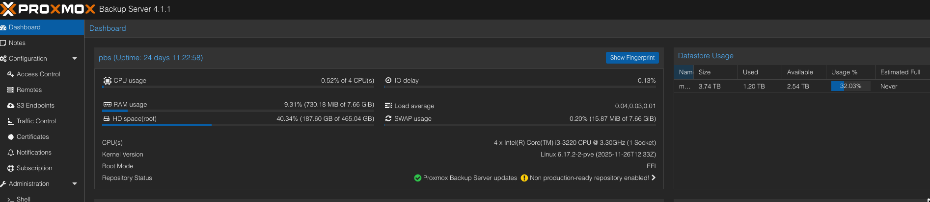 Proxmox Backup Server